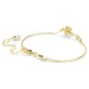 Pulseira Idyllia com cortes mistos, flor, multicolorida, banhada a dourado Pulseira Idyllia com cortes mistos, flor, multicolorida, banhada a dourado
