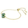 Pulseira Idyllia com cortes mistos, trevo, verde, banhada a dourado Pulseira Idyllia com cortes mistos, trevo, verde, banhada a dourado