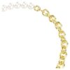 Pulseira Idyllia com pérola de cristal, branca, banhada a dourado