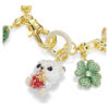 Pulseira Idyllia: cortes mistos, motivos mistos, multicolorida, banhada a ouro Pulseira Idyllia: cortes mistos, motivos mistos, multicolorida, banhada a ouro