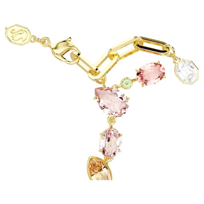 Pulseira Idyllia: cortes mistos, motivos mistos, multicolorida, banhada a ouro Pulseira Idyllia: cortes mistos, motivos mistos, multicolorida, banhada a ouro