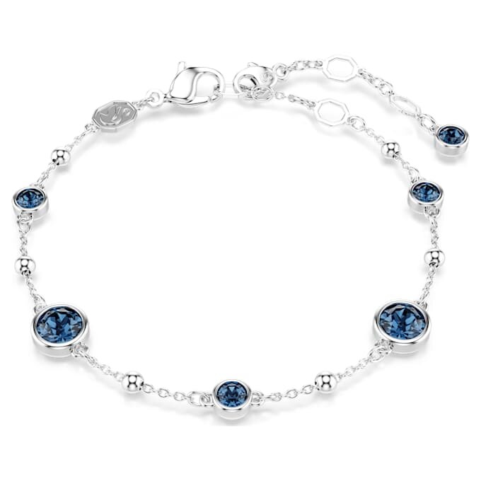 Pulseira Imber com corte redondo, azul, banhada a ródio Pulseira Imber com corte redondo, azul, banhada a ródio