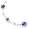 Pulseira Imber com corte redondo, azul, banhada a ródio Pulseira Imber com corte redondo, azul, banhada a ródio