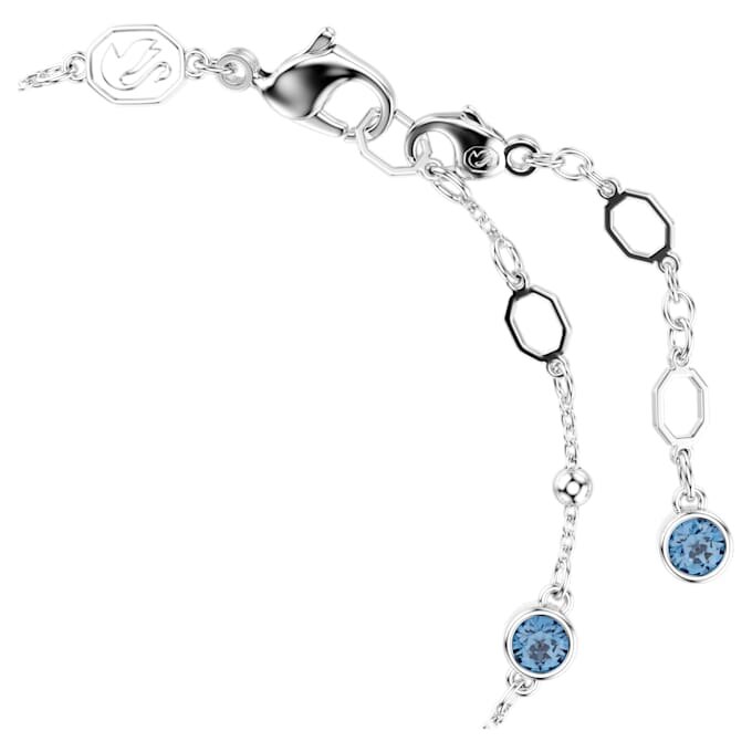Pulseira Imber com corte redondo, azul, banhada a ródio Pulseira Imber com corte redondo, azul, banhada a ródio