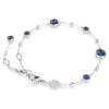 Pulseira Imber com corte redondo, azul, banhada a ródio Pulseira Imber com corte redondo, azul, banhada a ródio
