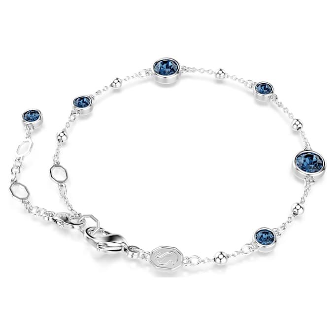 Pulseira Imber com corte redondo, azul, banhada a ródio Pulseira Imber com corte redondo, azul, banhada a ródio