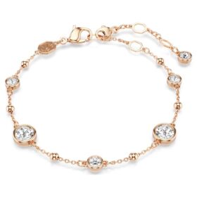 Pulseira Imber com corte redondo, branca, banhada a ouro rosa Pulseira Imber com corte redondo, branca, banhada a ouro rosa