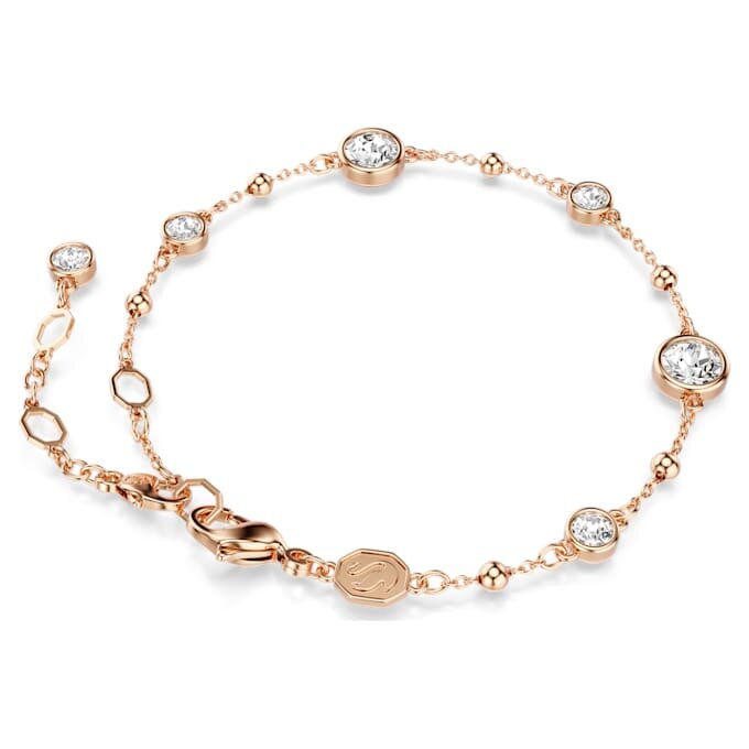 Pulseira Imber com corte redondo, branca, banhada a ouro rosa Pulseira Imber com corte redondo, branca, banhada a ouro rosa
