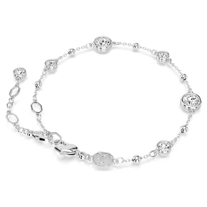 Pulseira Imber com corte redondo, branca, banhada a ródio Pulseira Imber com corte redondo, branca, banhada a ródio