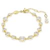Pulseira Imber com cortes mistos, branca, banhada a dourado Pulseira Imber com cortes mistos, branca, banhada a dourado