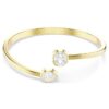 Pulseira Imber com cortes mistos, branca, banhada a dourado Pulseira Imber com cortes mistos, branca, banhada a dourado