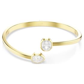 Pulseira Imber com cortes mistos, branca, banhada a dourado Pulseira Imber com cortes mistos, branca, banhada a dourado