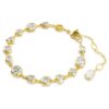 Pulseira Imber com cortes mistos, branca, banhada a dourado Pulseira Imber com cortes mistos, branca, banhada a dourado