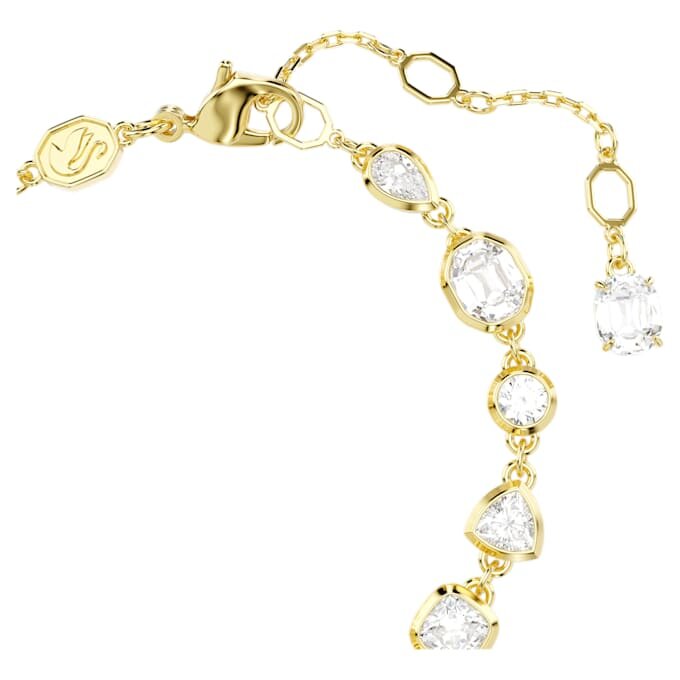 Pulseira Imber com cortes mistos, branca, banhada a dourado Pulseira Imber com cortes mistos, branca, banhada a dourado