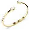 Pulseira Imber com cortes mistos, branca, banhada a dourado Pulseira Imber com cortes mistos, branca, banhada a dourado