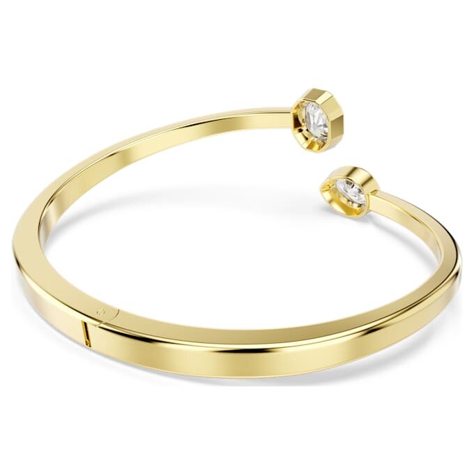 Pulseira Imber com cortes mistos, branca, banhada a dourado Pulseira Imber com cortes mistos, branca, banhada a dourado