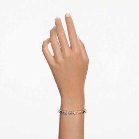 Pulseira Imber com cortes mistos, multicolorida, banhada a dourado Pulseira Imber com cortes mistos, multicolorida, banhada a dourado