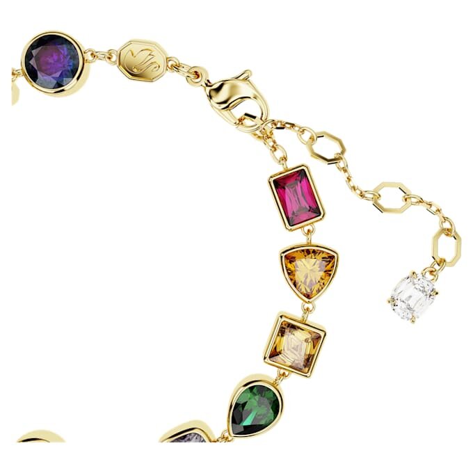 Pulseira Imber com cortes mistos, multicolorida, banhada a dourado Pulseira Imber com cortes mistos, multicolorida, banhada a dourado