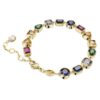 Pulseira Imber com cortes mistos, multicolorida, banhada a dourado Pulseira Imber com cortes mistos, multicolorida, banhada a dourado