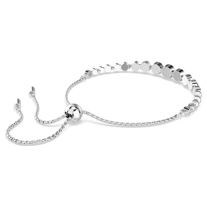 Pulseira Imber com cortes redondos mistos, branca, banhada a ródio Pulseira Imber com cortes redondos mistos, branca, banhada a ródio
