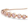 Pulseira Imber com cortes redondos misturados, rosa, banhada a ouro rosa Pulseira Imber com cortes redondos misturados, rosa, banhada a ouro rosa