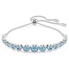 Pulseira Imber com cristais redondos misturados, azul, banhada a ródio Pulseira Imber com cristais redondos misturados, azul, banhada a ródio