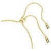 Pulseira Imber com cristais redondos misturados, branca, banhada a dourado