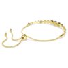 Pulseira Imber com cristais redondos misturados, branca, banhada a dourado