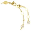 Pulseira Imber, corte redondo, design disperso, branca, banhada a dourado