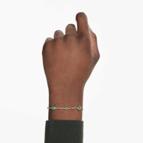 Pulseira Imber, corte redondo, verde, banhada a ouro Pulseira Imber, corte redondo, verde, banhada a ouro