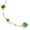 Pulseira Imber, corte redondo, verde, banhada a ouro Pulseira Imber, corte redondo, verde, banhada a ouro