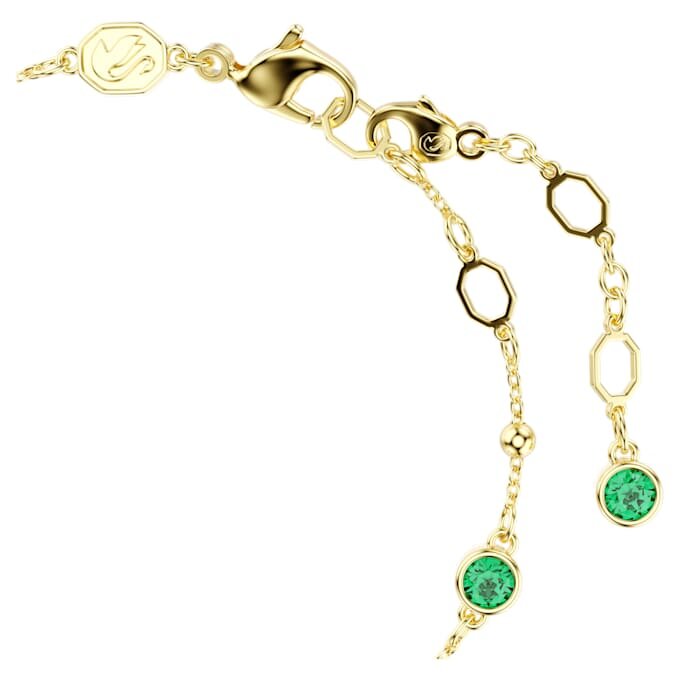 Pulseira Imber, corte redondo, verde, banhada a ouro Pulseira Imber, corte redondo, verde, banhada a ouro