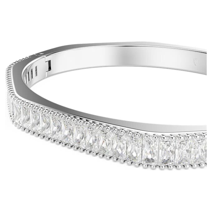 Pulseira Matrix com corte baguete, forma octogonal, branca, banhada a ródio Pulseira Matrix com corte baguete, forma octogonal, branca, banhada a ródio