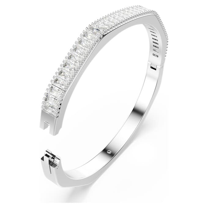 Pulseira Matrix com corte baguete, forma octogonal, branca, banhada a ródio Pulseira Matrix com corte baguete, forma octogonal, branca, banhada a ródio