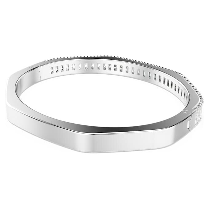 Pulseira Matrix com corte baguete, forma octogonal, branca, banhada a ródio Pulseira Matrix com corte baguete, forma octogonal, branca, banhada a ródio