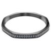 Pulseira Matrix com corte baguete, forma octogonal, cinzenta, banhada a ruténio