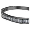 Pulseira Matrix com corte baguete, forma octogonal, cinzenta, banhada a ruténio