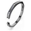 Pulseira Matrix com corte baguete, forma octogonal, cinzenta, banhada a ruténio