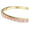 Pulseira Matrix com corte baguete, forma octogonal, cor-de-rosa, banhada a ouro Pulseira Matrix com corte baguete, forma octogonal, cor-de-rosa, banhada a ouro