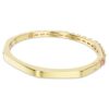 Pulseira Matrix com corte baguete, forma octogonal, cor-de-rosa, banhada a ouro Pulseira Matrix com corte baguete, forma octogonal, cor-de-rosa, banhada a ouro