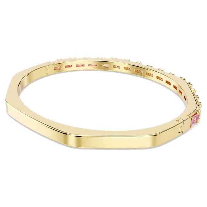 Pulseira Matrix com corte baguete, forma octogonal, cor-de-rosa, banhada a ouro Pulseira Matrix com corte baguete, forma octogonal, cor-de-rosa, banhada a ouro