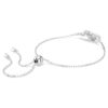 Pulseira Matrix com corte baguete, nó, branca, banhada a ródio Pulseira Matrix com corte baguete, nó, branca, banhada a ródio