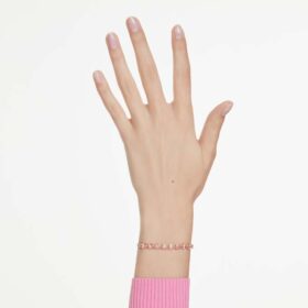 Pulseira Matrix com corte em pêra, rosa, banhada a ouro Pulseira Matrix com corte em pêra, rosa, banhada a ouro