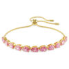 Pulseira Matrix com corte em pêra, rosa, banhada a ouro Pulseira Matrix com corte em pêra, rosa, banhada a ouro