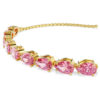 Pulseira Matrix com corte em pêra, rosa, banhada a ouro Pulseira Matrix com corte em pêra, rosa, banhada a ouro