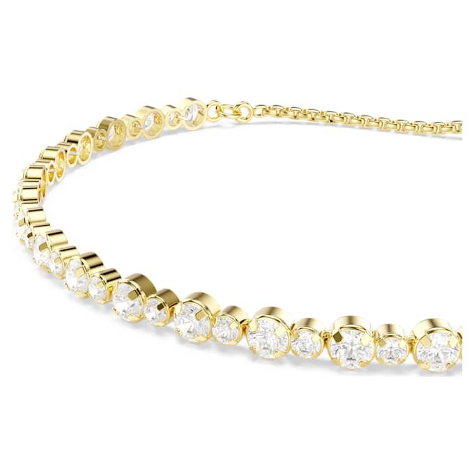 Pulseira Matrix com corte redondo, branca, banhada a dourado Pulseira Matrix com corte redondo, branca, banhada a dourado