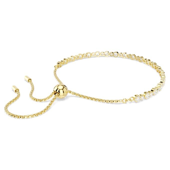 Pulseira Matrix com corte redondo, branca, banhada a dourado Pulseira Matrix com corte redondo, branca, banhada a dourado