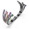 Pulseira Matrix com cortes mistos, bouquet, multicolorida, banhada a ruténio Pulseira Matrix com cortes mistos, bouquet, multicolorida, banhada a ruténio