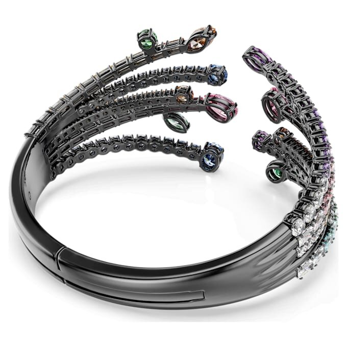 Pulseira Matrix com cortes mistos, bouquet, multicolorida, banhada a ruténio Pulseira Matrix com cortes mistos, bouquet, multicolorida, banhada a ruténio