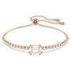 Pulseira Matrix com cortes mistos, branca, banhada a ouro rosa Pulseira Matrix com cortes mistos, branca, banhada a ouro rosa